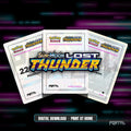 Pokemon Lost Thunder master set placeholders, digital download, Portal TCG