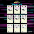Mega Dream EX placeholder cards laid out in a nine pocket binder page