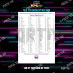 The free Mega Dream EX master set checklist included with the placeholders