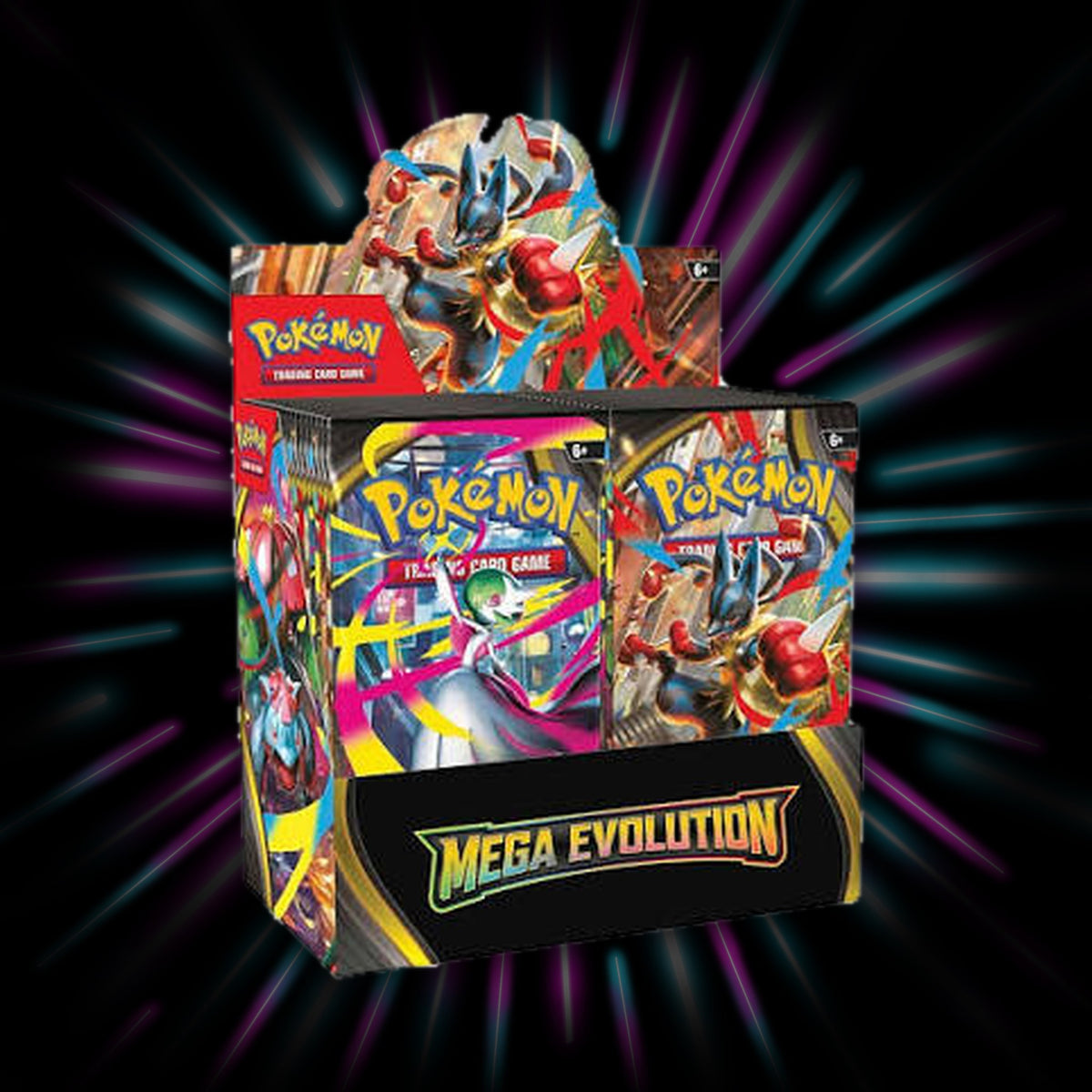 Pokemon Mega Evolution booster box, box front, Portal TCG