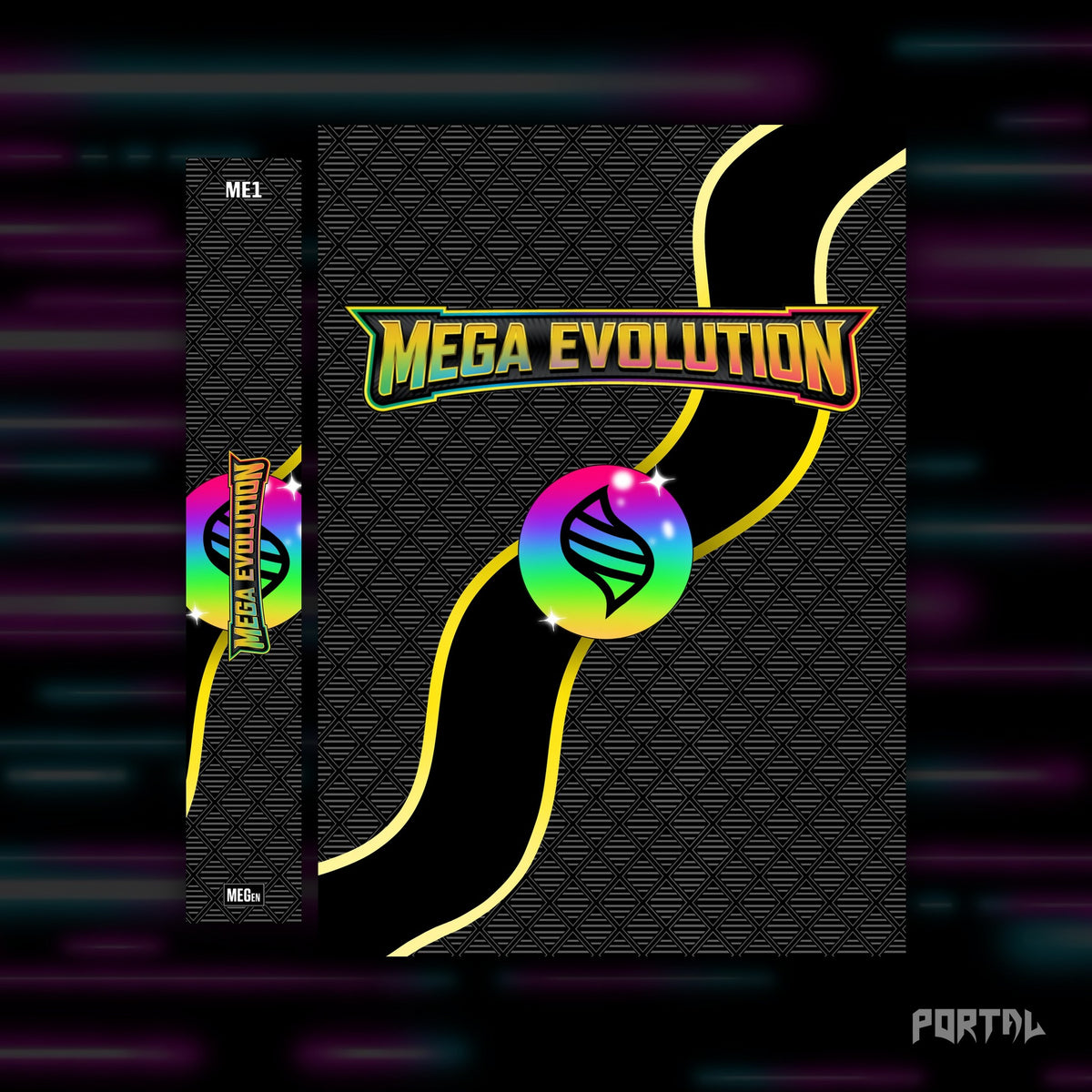 Pokemon Mega Evolution master set checklist kit, cover and spine, Portal TCG