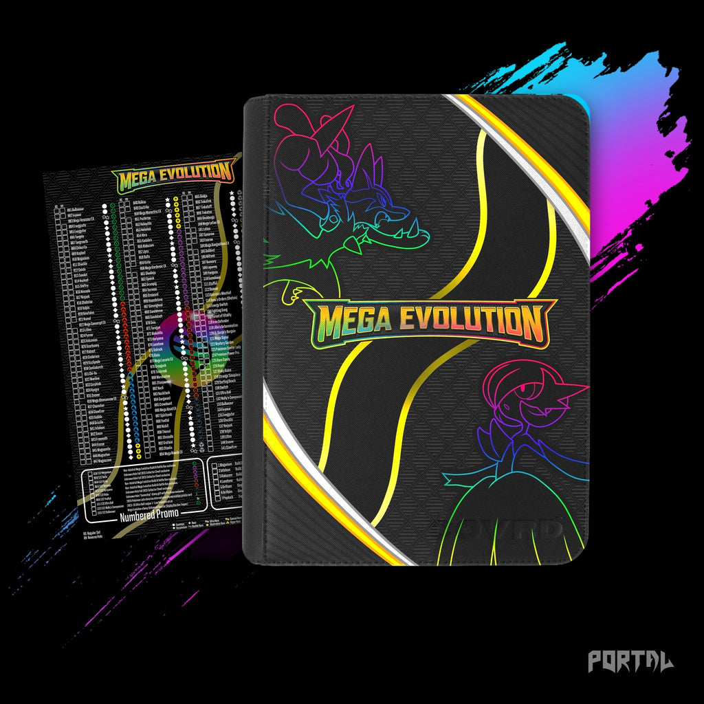 Pokemon Mega Evolution standard binder, with its checklist, Portal TCG