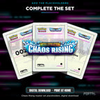 Pokemon Chaos Rising Mega Greninja Premium Printed Binder, complete the set with Chaos Rising master set placeholders, Portal TCG