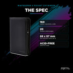 MintKeeper 4 Pocket Premium Zip Trading Card Binder, specification, Portal TCG