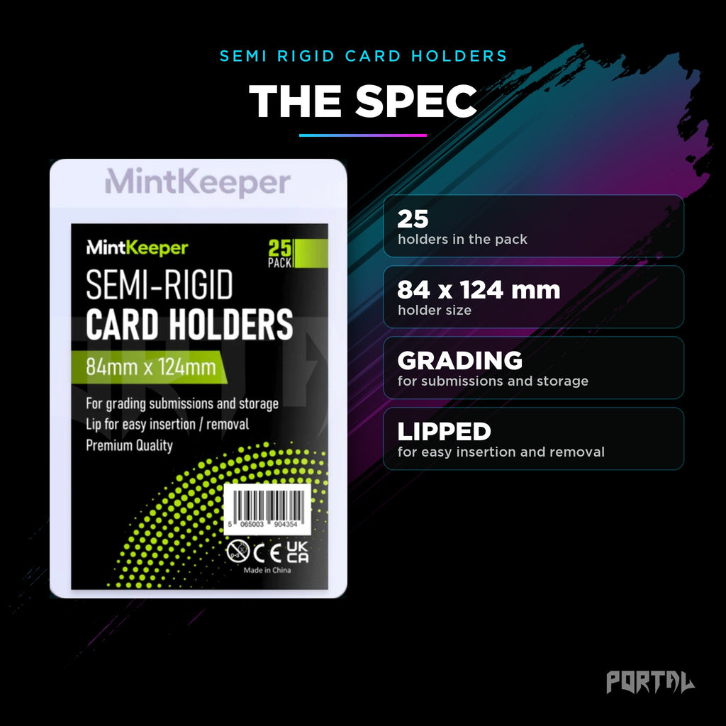 MintKeeper semi rigid card holders, the spec, Portal TCG