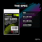 MintKeeper standard soft card sleeves, the spec, Portal TCG