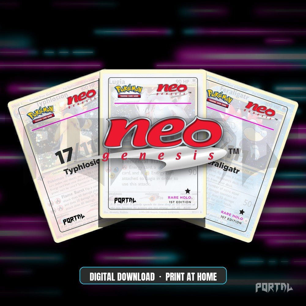 Pokemon Neo Genesis master set placeholders, digital download, Portal TCG