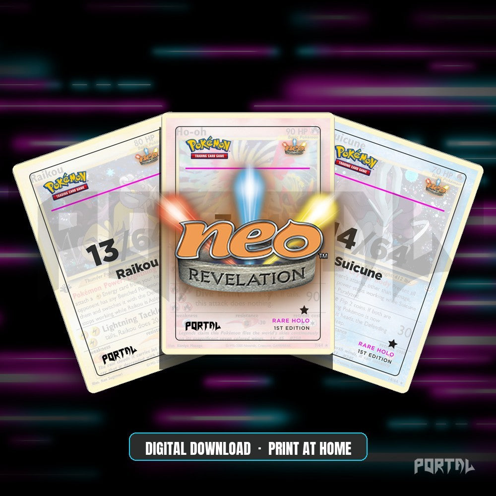 Pokemon Neo Revelation master set placeholders, digital download, Portal TCG