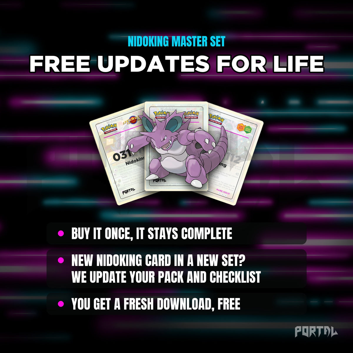 Nidoking placeholders: free updates for life