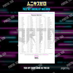 The free Nihil Zero master set checklist included with the placeholders
