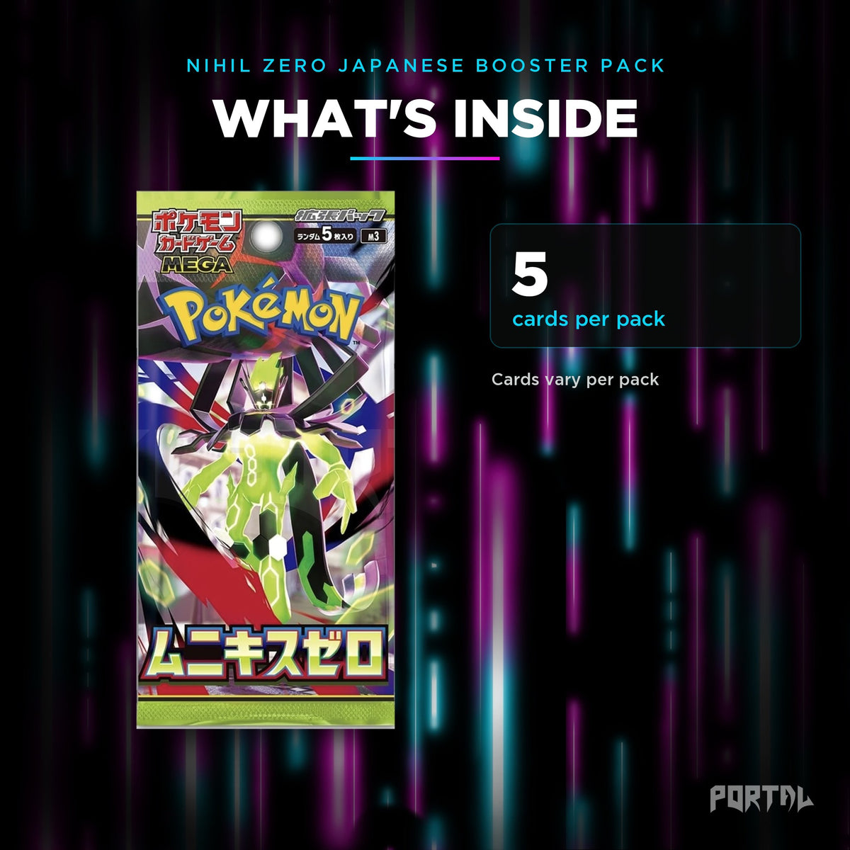 Pokemon Nihil Zero Japanese booster pack, what's inside, Portal TCG
