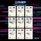 Ninja Spinner placeholder cards laid out in a nine pocket binder page