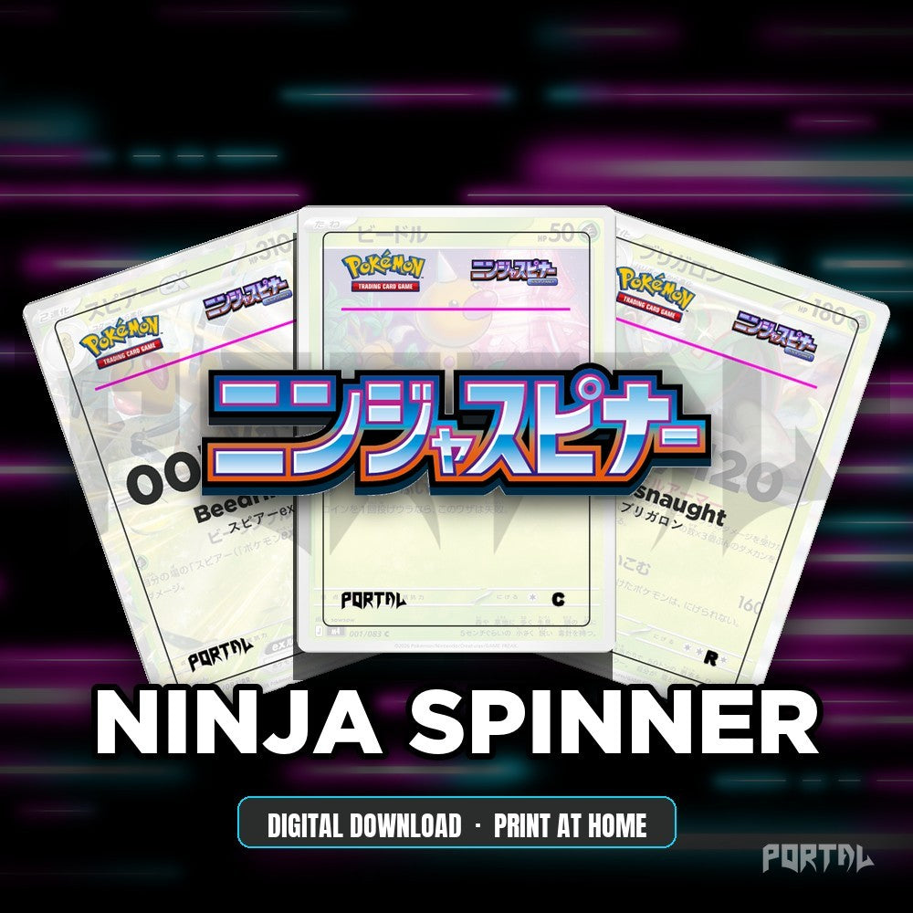 Ninja Spinner master set placeholders, digital download, Portal TCG
