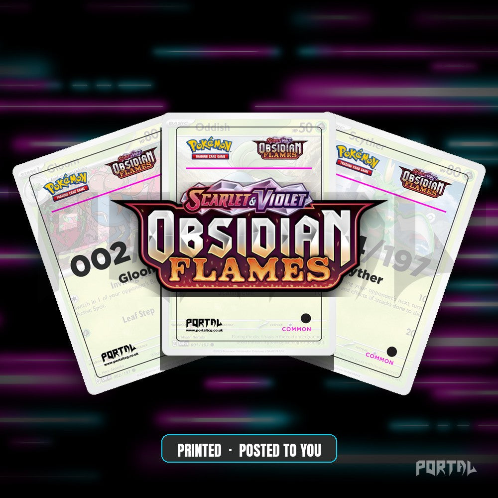 Obsidian Flames master set placeholder cards, Portal TCG