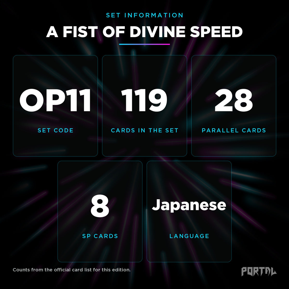 A Fist Of Divine Speed Japanese set information, Portal TCG