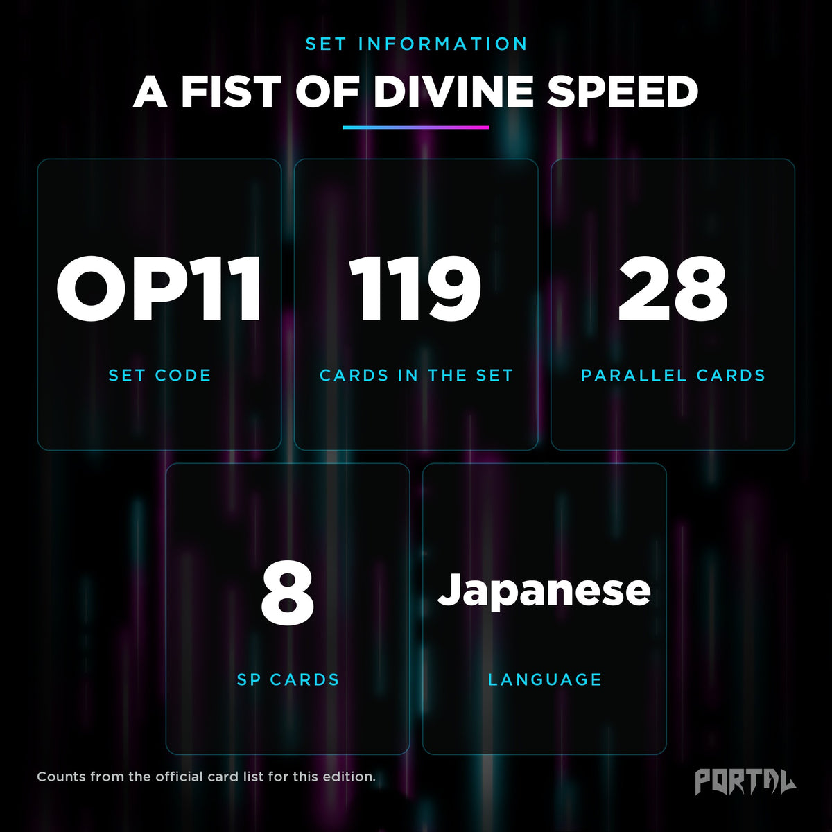 A Fist Of Divine Speed Japanese set information, Portal TCG