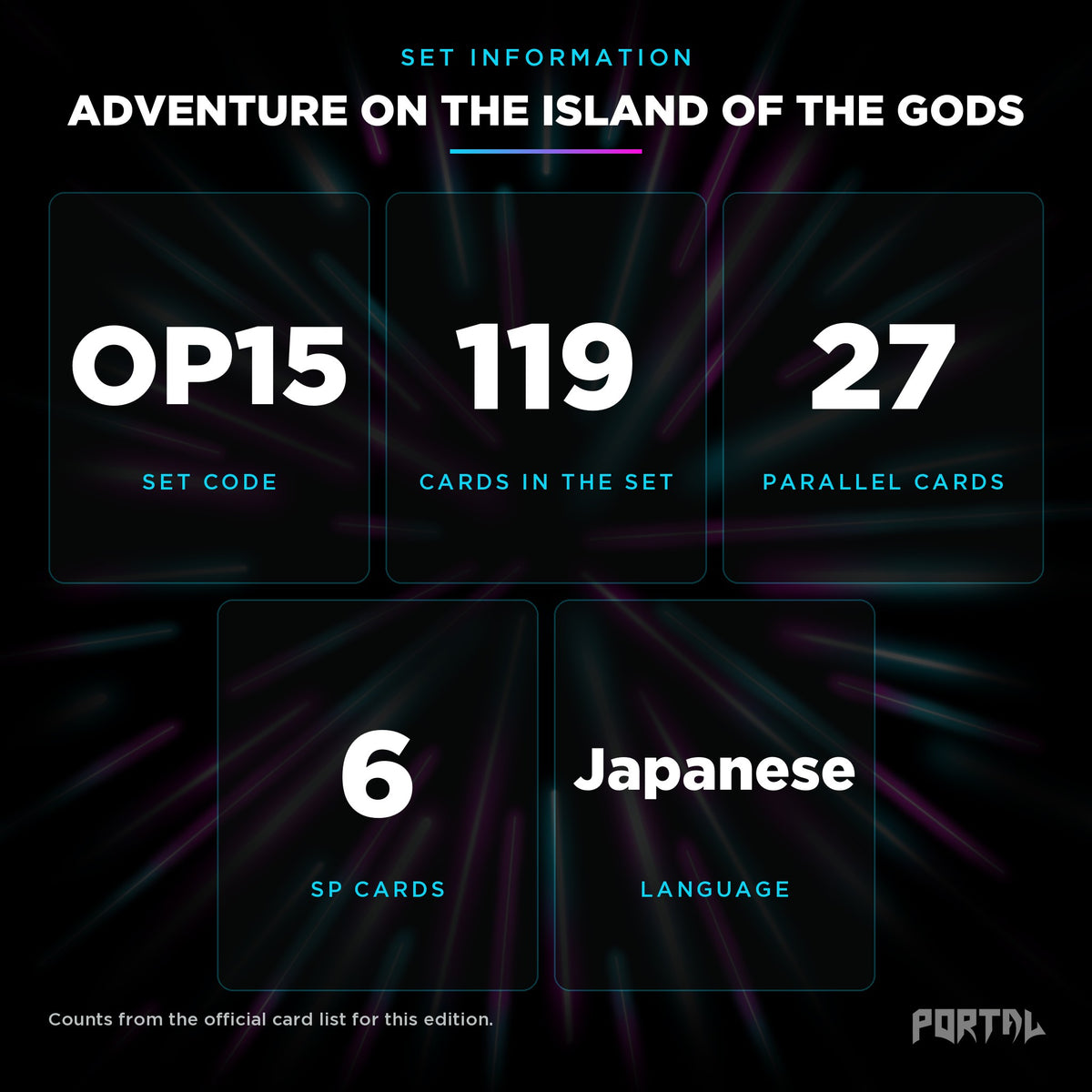Adventure on the Island of the Gods Japanese set information, Portal TCG