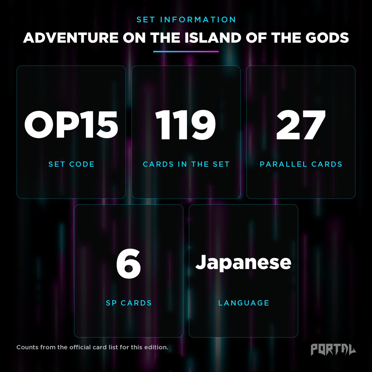 Adventure on the Island of the Gods Japanese set information, Portal TCG