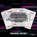 One Piece Memorial Collection master set placeholders, digital download, Portal TCG