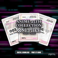 One Piece Anime 25th Collection master set placeholders, digital download, Portal TCG