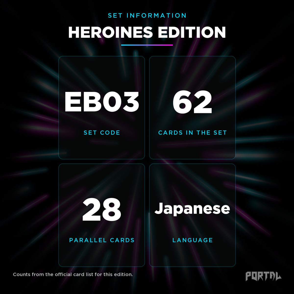 Heroines Edition Japanese set information, Portal TCG