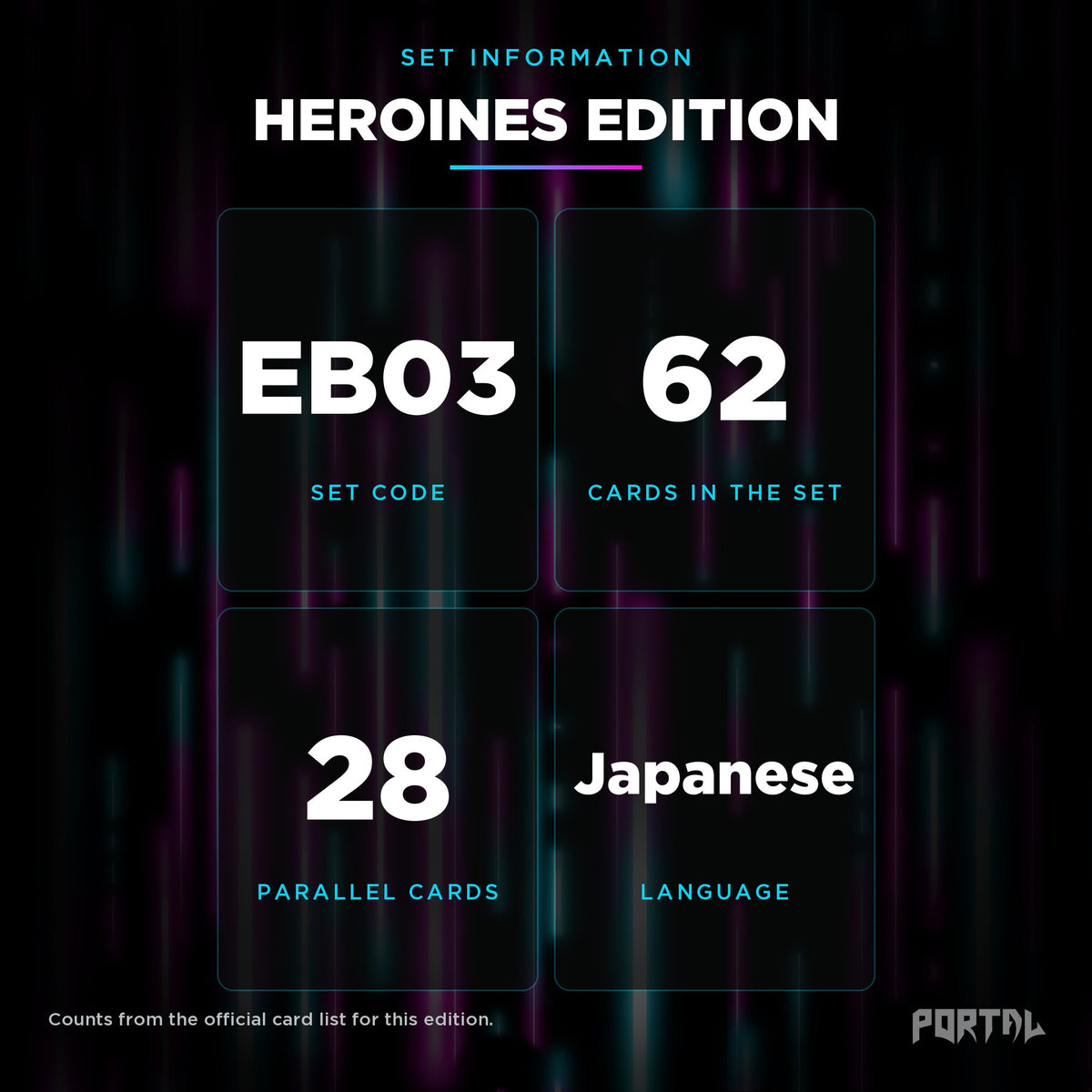 Heroines Edition Japanese set information, Portal TCG