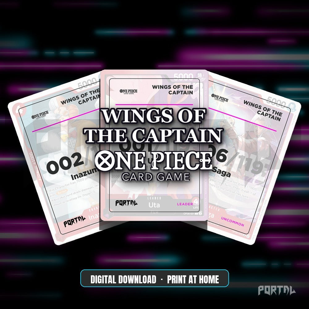 One Piece Wings of the Captain master set placeholders, digital download, Portal TCG