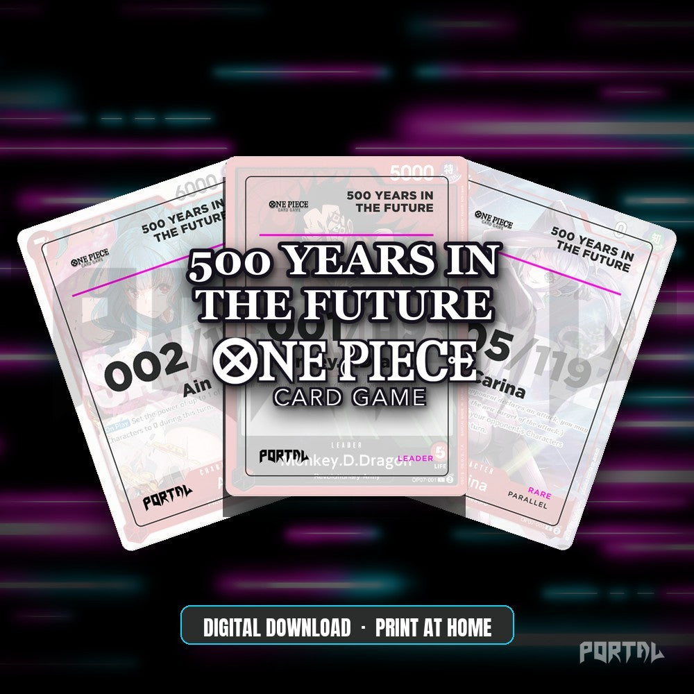 One Piece 500 Years in the Future master set placeholders, digital download, Portal TCG