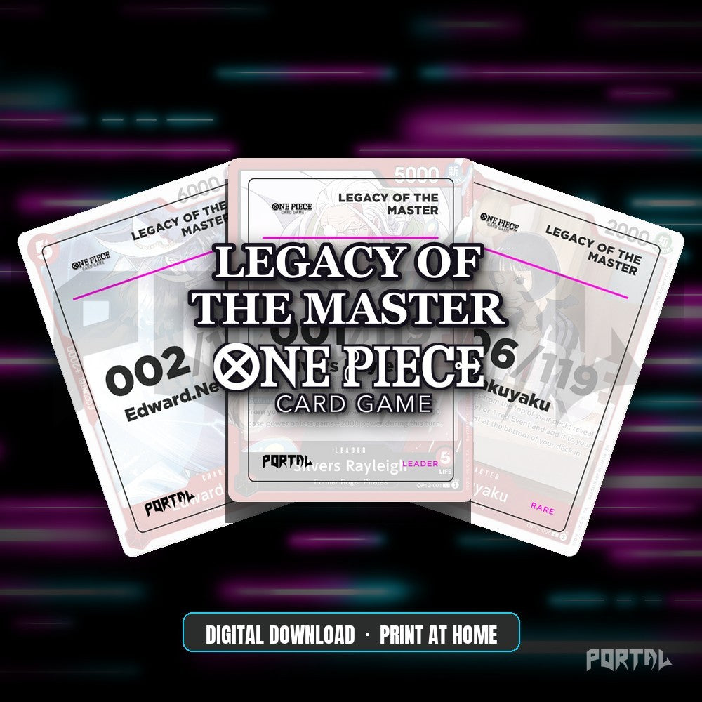 One Piece Legacy of the Master master set placeholders, digital download, Portal TCG