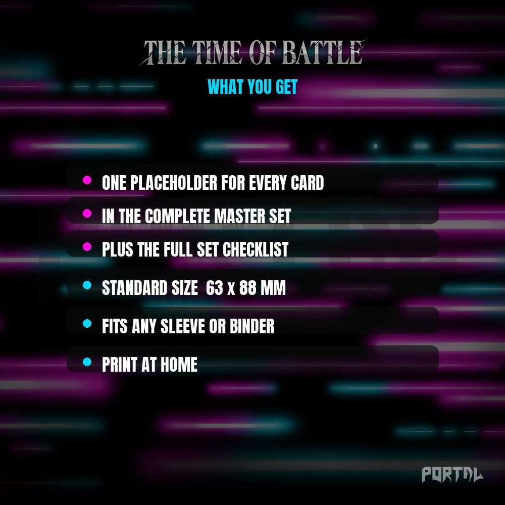 One Piece The Time of Battle master set placeholders, what you get, Portal TCG