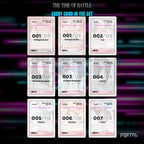 One Piece The Time of Battle master set placeholders, nine pocket binder page, Portal TCG