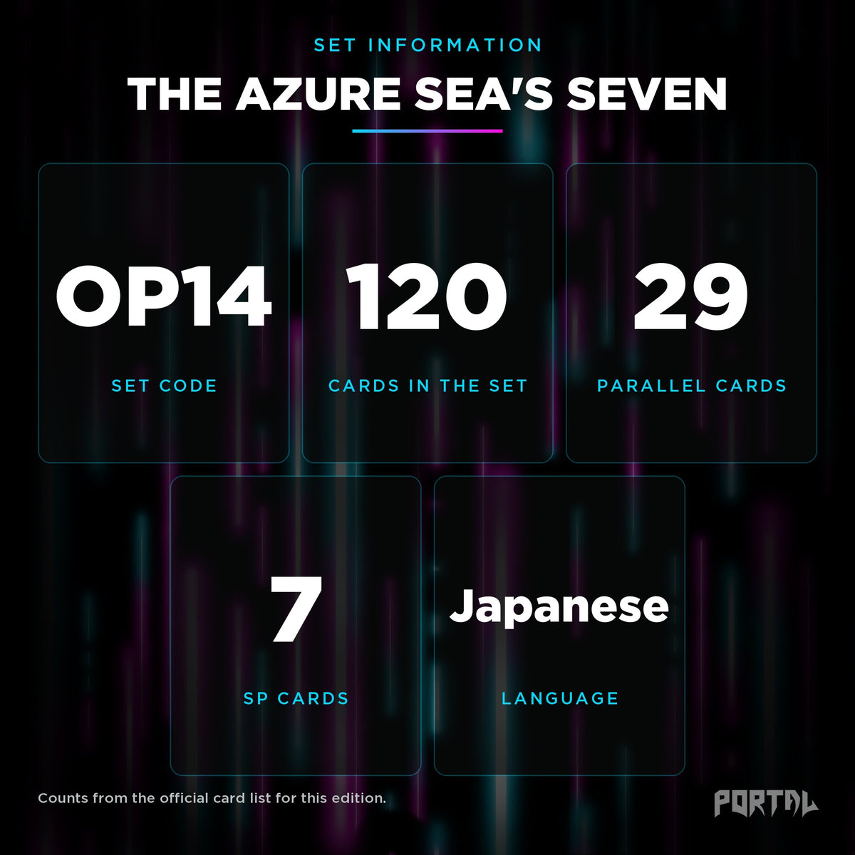 The Azure Sea's Seven Japanese set information, Portal TCG