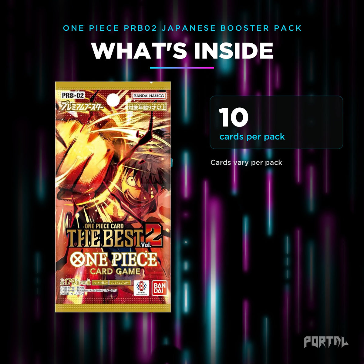 The Best Japanese booster pack, what's inside: 10 cards per pack, Portal TCG
