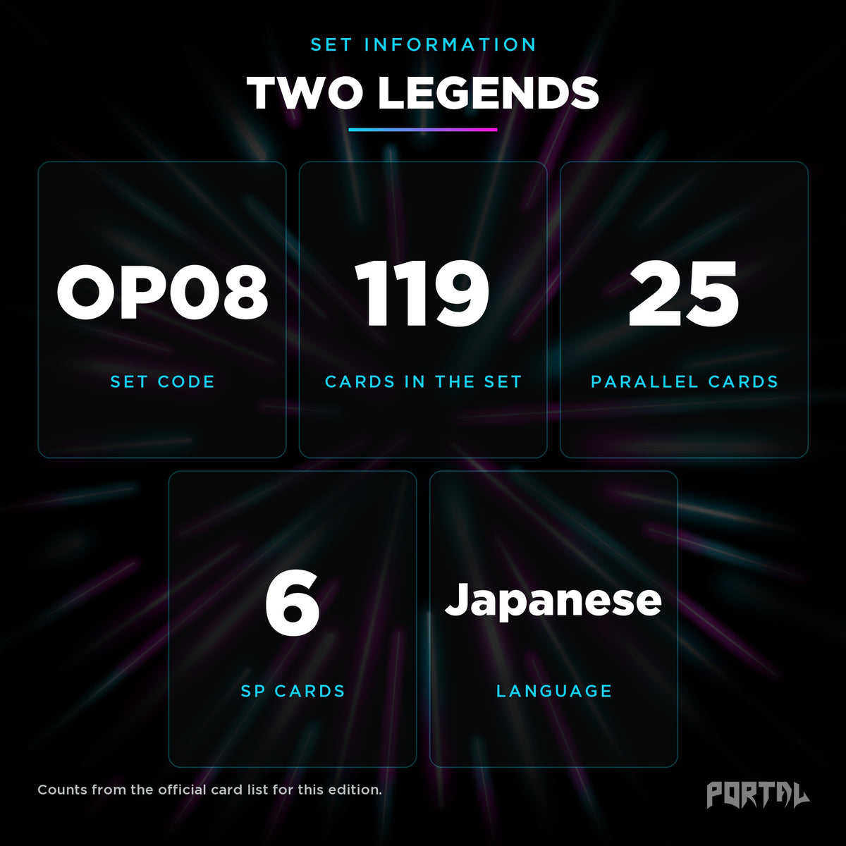 Two Legends Japanese set information, Portal TCG