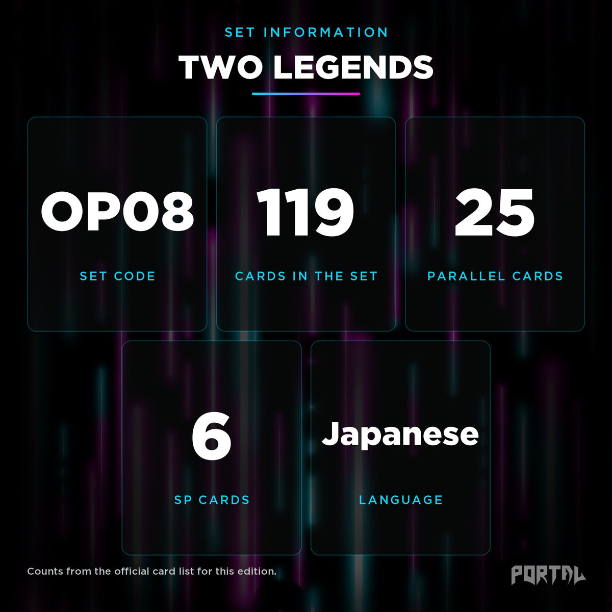 Two Legends Japanese set information, Portal TCG