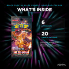 Black Crystal Blaze - Simplified Chinese Jumbo Booster Box - Pokemon - CSV5, what's inside: 6 packs of 20 cards. Official pack artwork shown.