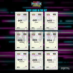 Paldean Fates placeholder cards laid out in a nine pocket binder page