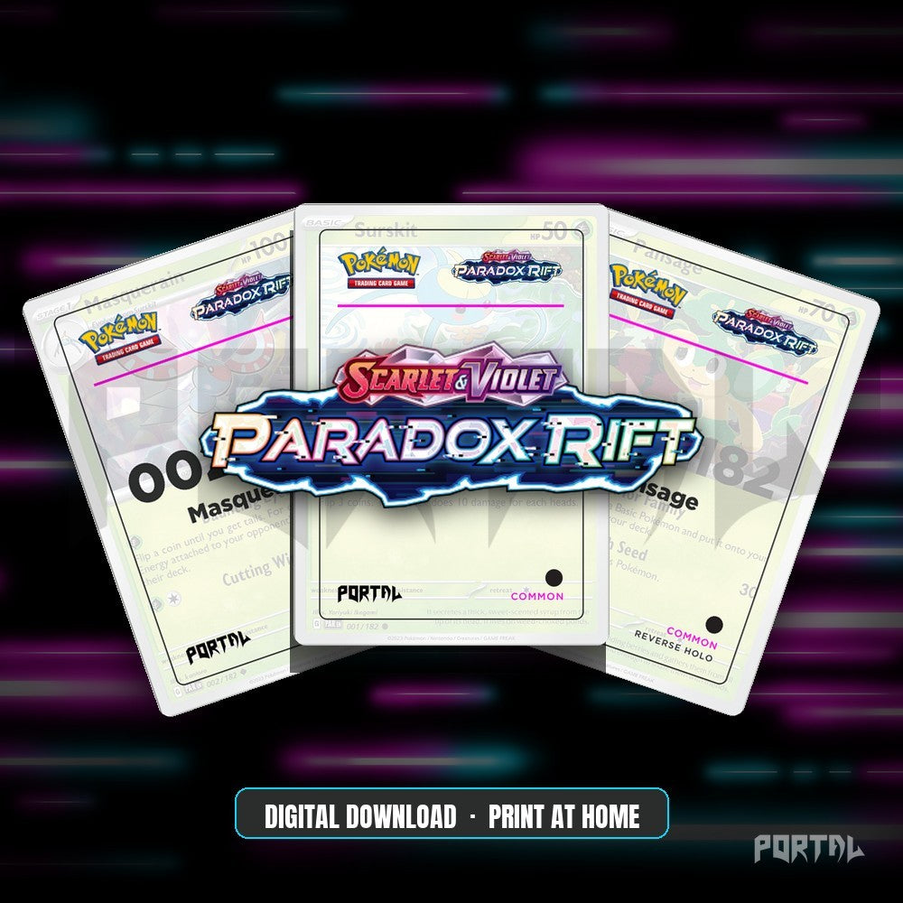 Paradox Rift master set placeholders, digital download, Portal TCG