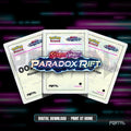 Paradox Rift master set placeholders, digital download, Portal TCG