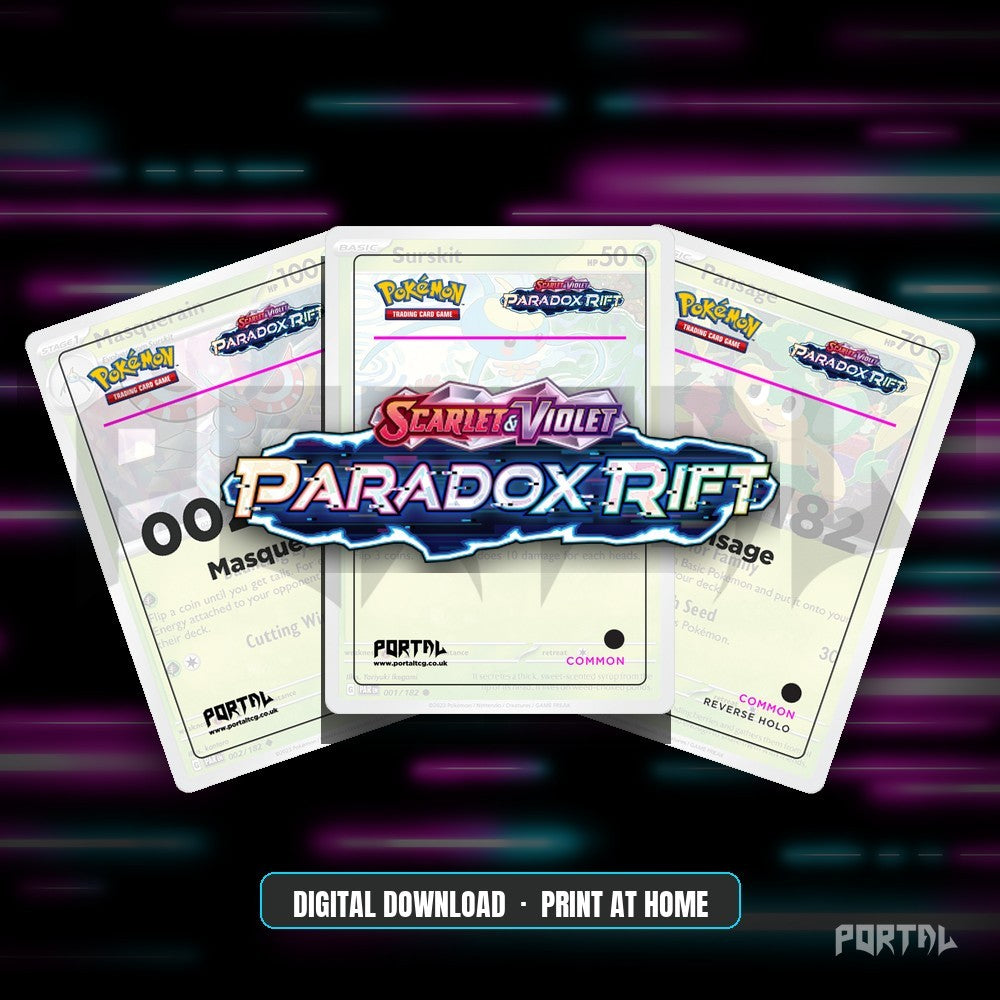 Paradox Rift master set placeholders, digital download, Portal TCG