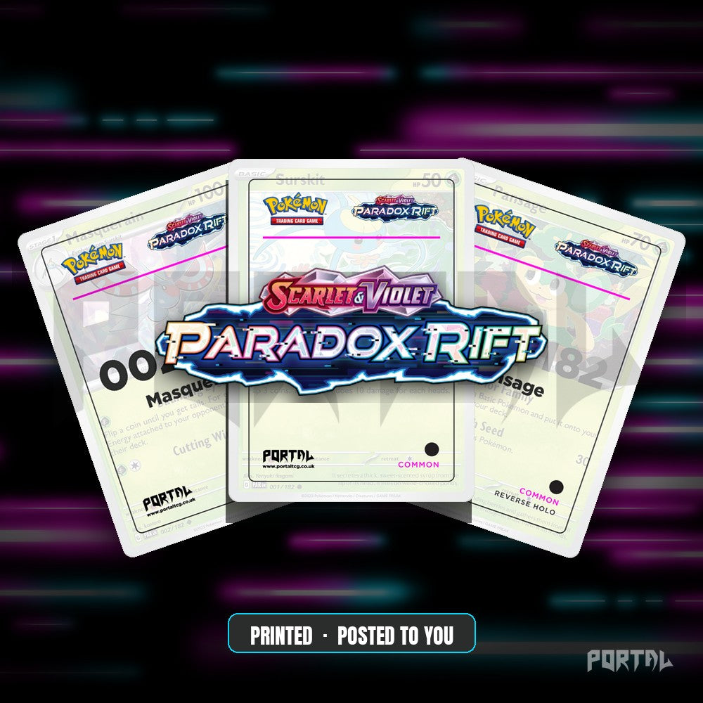 Paradox Rift master set placeholder cards, Portal TCG