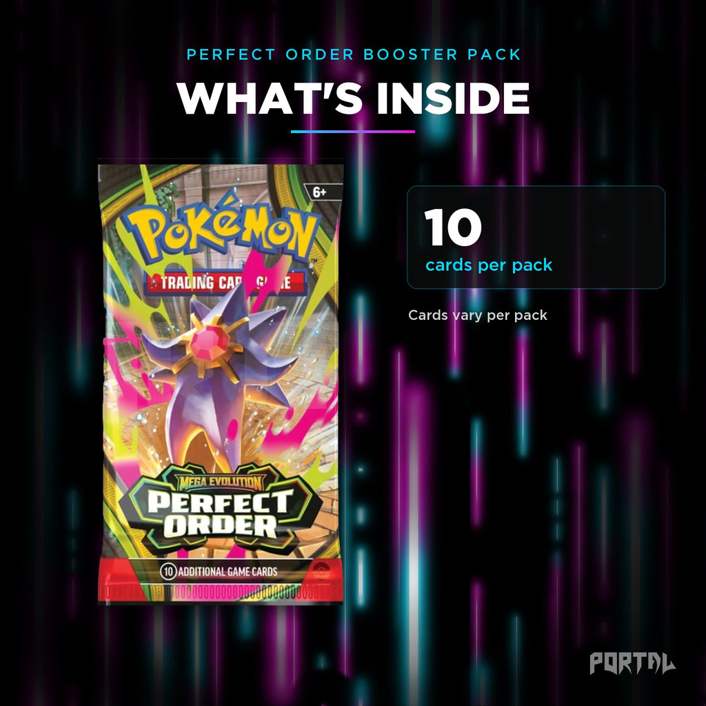 Pokemon Perfect Order booster pack, what's inside, Portal TCG