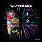 Perfect Order half booster box, what's inside: 18 booster packs, 10 cards per pack, Portal TCG