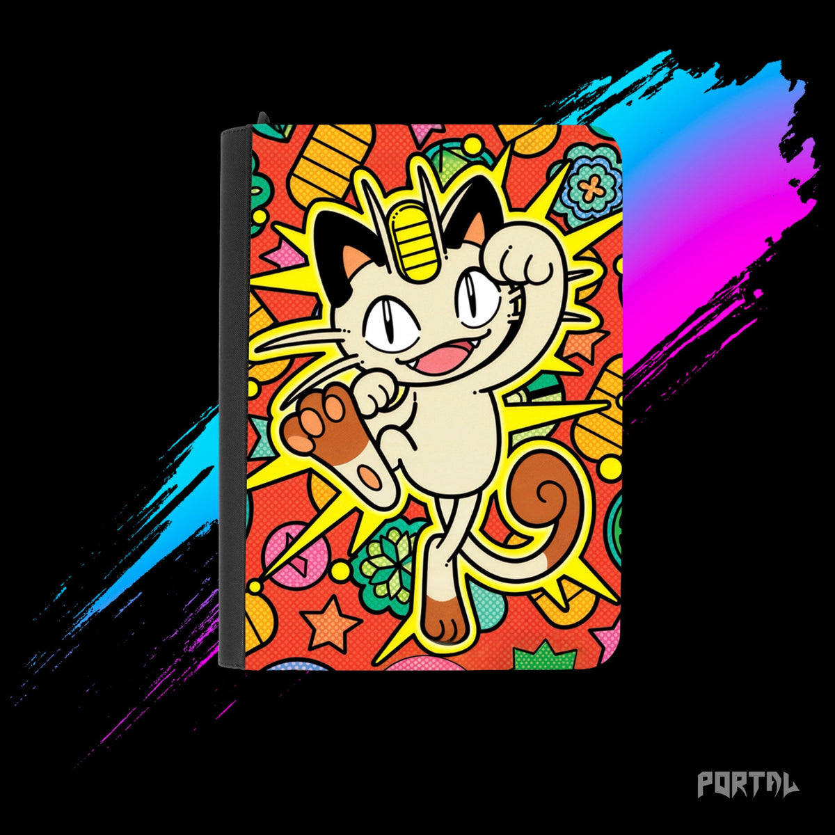 Pokemon Perfect Order Meowth premium collector's bundle, premium binder front cover without set logo, Portal TCG