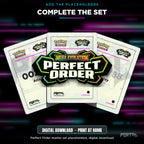 Pokemon Perfect Order Meowth Premium Printed Binder, complete the set with Perfect Order master set placeholders, Portal TCG