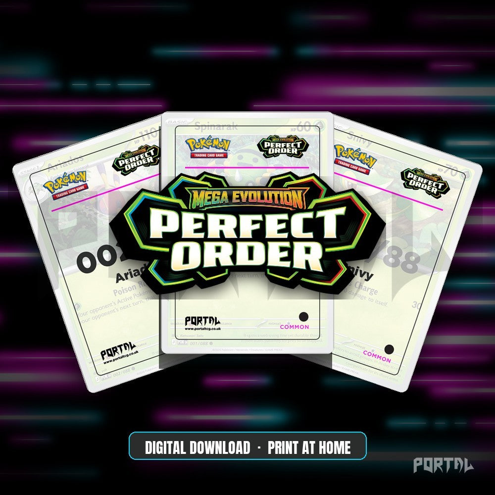 Pokemon Perfect Order master set placeholders, digital download, Portal TCG
