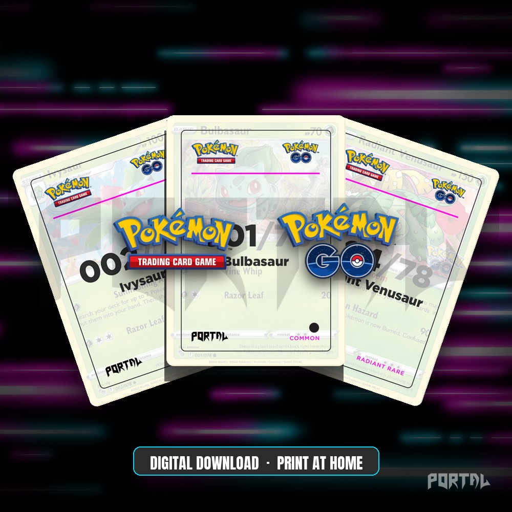 Pokemon GO master set placeholders, digital download, Portal TCG