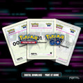 Pokemon GO master set placeholder cards, digital download, Portal TCG