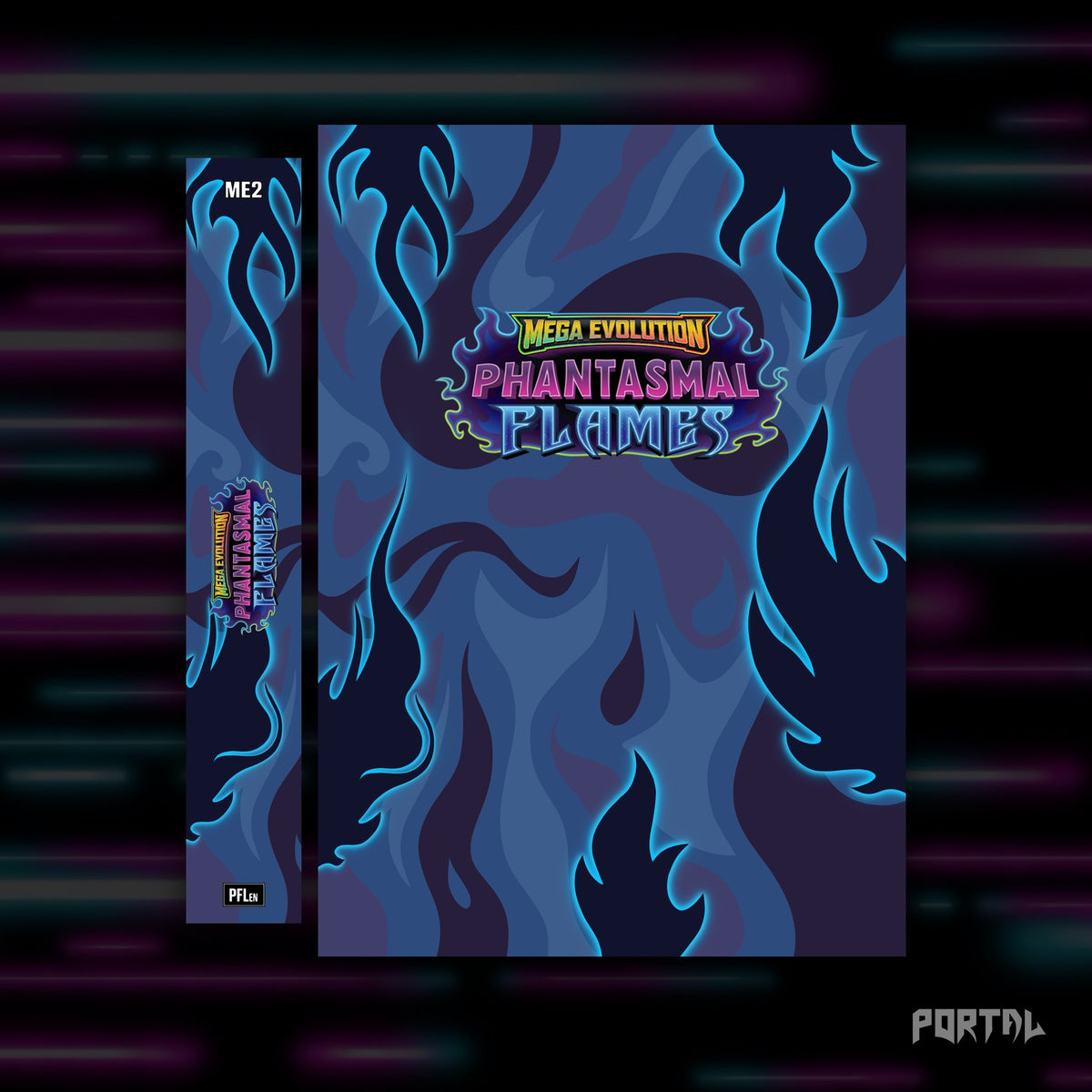Pokemon Phantasmal Flames master set checklist kit, cover and spine, Portal TCG