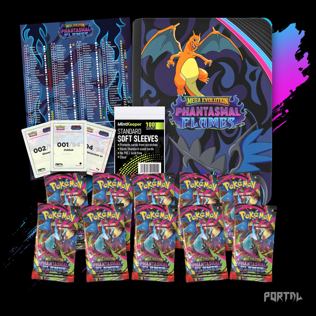 Pokemon Phantasmal Flames collector's bundle, everything included, Portal TCG
